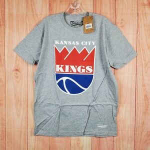 Mitchell & Ness Men T-Shirt Sz Large Gray Kansas City Crew Short Sleeve Pullover